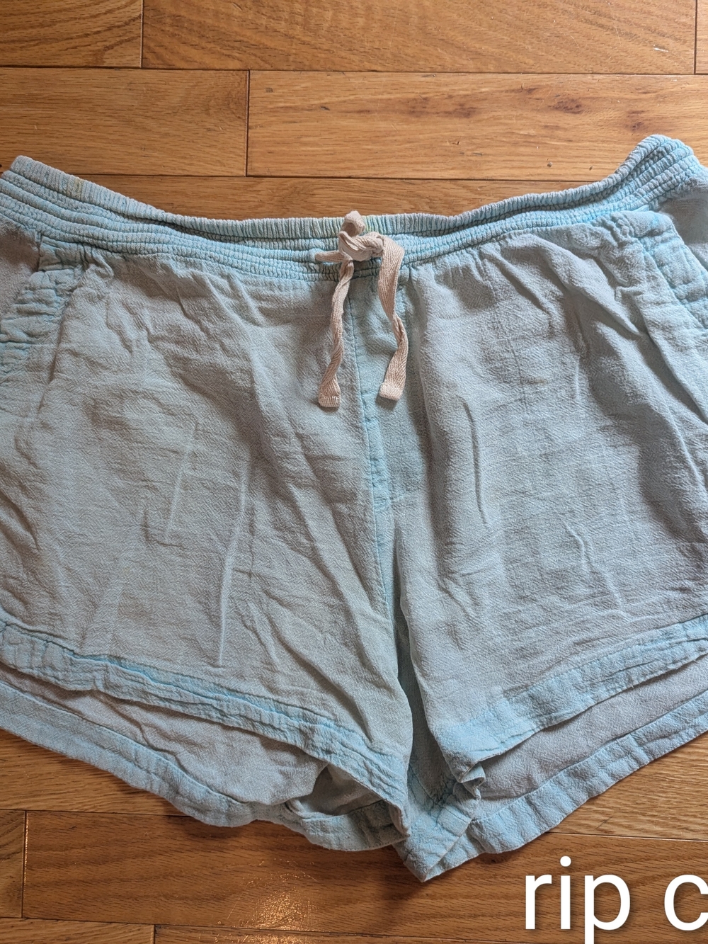 Light Blue Women’s Rip Curl Xl Lounge Shorts with Drawstring